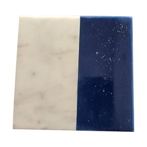 Dessous de verre en marbre design personnalisé lot de 4 pour cuisine restauration article tasse à thé ensemble de dessous de verre tapis en marbre thé café bière tasse - Product Image 3