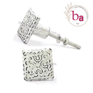 Poignées de meubles en fonte vieilli hibou blanc moderne boutons de tiroir d'armoire de porte de cuisine pour chambre à coucher pour armoire et commode - Product Image 1