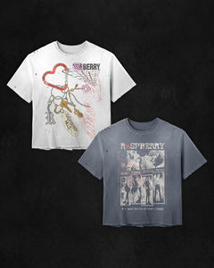 T-Shirt Vintage Lavage à l'acide T-Shirt Lavage à l'acide T-Shirt Streetwear Tee Personnalisé Vintage Trou Déchiré en Détresse t-shirt pour Hommes - Product Image 3