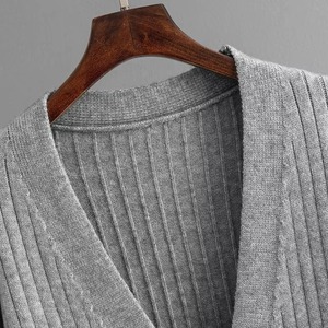 Cárdigan Cálido de Punto Trenzado con Cuello en V, Suave y Texturizado para Invierno, con Botones y Estampado Floral, de Poliéster/Algodón, Marca Power Abaan Sports, en Oferta - Product Image 2