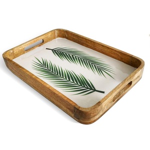 Modern and Exclusive Design Serving <b>Tray</b> Made of Wood with Enamel Finish Kitchenware <b>Dinner</b> Ware Use <b>Tray</b> New Arrival - Product Image 1