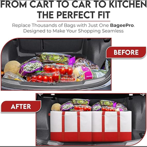 Reusable Vietnam 2 Pack <b>Collapsible</b> Tote Bags Large Heavy Duty Shopping Grocery Bags With Handles For Food <b>Storage</b> - Product Image 4