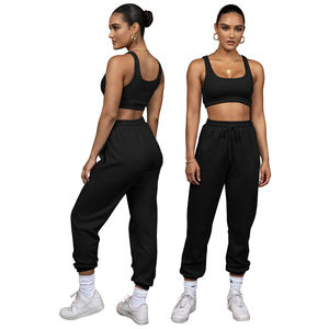 ชุดเซ็ตสองชิ้นแบบใหม่ปี 2025 เสื้อกล้ามเข้ารูป กางเกงขายาวทรงบอดี้คอน เสื้อผ้าฤดูร้อน ชุดเซ็ต 2 ชิ้น ชุดวอร์มผู้หญิง ชุดแทรคสูท - Product Image 6