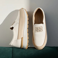 [JSHOE] Chaussures décontractées pour femmes, style coréen, semelle confortable et rembourrée, en cuir de vachette, modèle Rutia, à enfiler, antidérapantes
