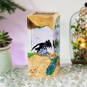 Lámpara de Anime, Lámpara de Resina Epoxi, Lámpara de Resina Epoxi Personalizada, Lámpara de Arte de Madera y Resina, Luz Nocturna Personalizada, Regalo Hecho a Mano, Regalo de Navidad - Product Image 2