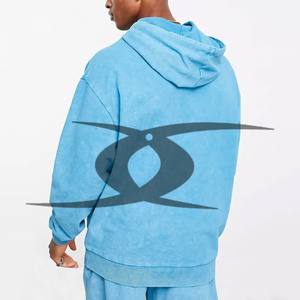 Sudadera con capucha desgastada con lavado ácido personalizada de fabricantes de ropa al por mayor sudaderas con capucha térmicas ajustadas cuadradas de gran tamaño para hombres - Product Image 2