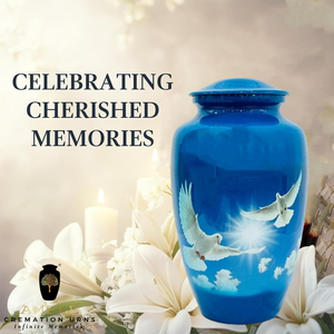 Urna de aluminio hecha a mano pegion diseño grabado urnas de cremación | Revestimiento Meena | Diseño a prueba de fugas (recuerdo y opciones grandes) - Product Image 4