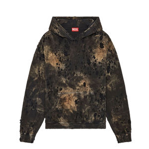 Sweat à capuche polaire d'hiver pour hommes de haute qualité, lavage à l'acide, conception en détresse, respirant, confortable, brodé, teint uni, meilleure vente - Product Image 1