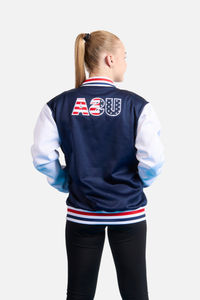 Blouson universitaire unisexe, doublure matelassée légère, chaud, décontracté, streetwear, coupe athlétique, broderie personnalisée - Product Image 3