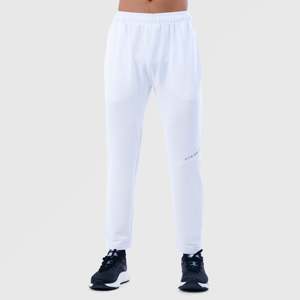 Classic Casual Time-Shift <b>Trousers</b> <b>Elastic</b> High <b>Waist</b> White Colored Wash Zipper Pleat Pattern Woolen Woven Pants for Summer - Product Image 1