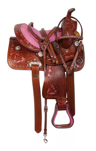 Handmade 100% Premium Quality Western Saddle in English Style Durable Leather for Horse Riding Equestrian <b>Sports</b> <b>Entertainment</b> - Product Image 5