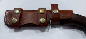 Gaine de couteau WOK en cuir de vachette véritable professionnelle Durable 2L étui tactique d'aventure en plein air capacité 5L pour la course décontractée - Product Image 2