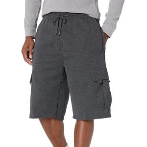 Quần short nam chất liệu dày màu xám, kiểu dáng rộng rãi, nhiều túi, phong cách đường phố, sản xuất bởi xưởng may thời trang công nghệ tùy chỉnh - Product Image 1