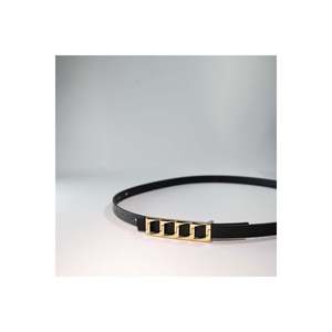 Ceinture fine à boucle pour femme, ceinture de pantalon, ceinture de veste, ceinture de robe, ceinture de chemise - NOIR - Product Image 4