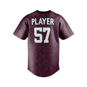 Camisetas Personalizadas Impresión de softball por sublimación jersey de béisbol transpirable botones completos abajo ropa de béisbol - Product Image 6