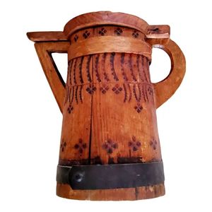 TASSE À BIÈRE FAIT À LA MAIN EN BOIS AVEC MANCHE EN BOIS Chope à bière en bois Chope à bière en gros et fabriquée à la main pour la maison et - Product Image 5