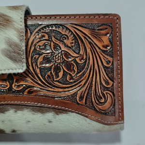 กระเป๋าสตางค์ตะวันตกยาวดีไซน์ใหม่พร้อมที่ใส่บัตรลายดอกไม้กระเป๋าหนังใส่เหรียญ - Product Image 6