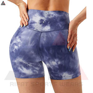 Venta al por mayor mujeres transpirable entrenamiento Yoga pantalones cortos cintura media botín Push up gimnasio Scrunch fruncido levantamiento de glúteos pantalones cortos deportivos de lona - Product Image 2