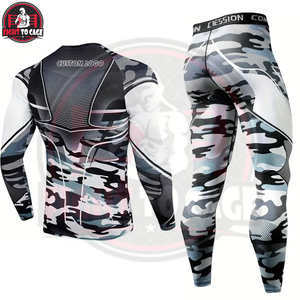 2026 Vente en gros Service OEM ODM Prêt-à-porter Lavable en machine Séchage rapide Haute qualité Ensemble 2 pièces imprimé Spandex/Nylon Rash Guard - Product Image 2