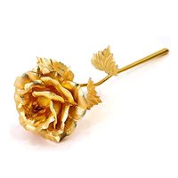 Fleur artificielle galvanisée Rose rouge avec longue tige meilleure pour Rose proposer la saint-valentin au prix de gros