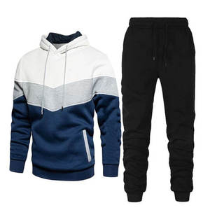 M & F Trajes deportivos de alta calidad para hombres Conjuntos de chándal con logotipo personalizado con ajuste holgado Patrón sólido Estilo más nuevo - Product Image 1