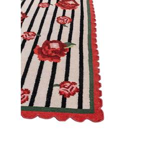 พรมขนสัตว์ทอลายเรียบ Alhambra Ivory ขนาด 9x12 ฟุต รูปทรงสี่เหลี่ยมผืนผ้า ลายดอกไม้ สำหรับตกแต่งบ้าน ห้องนั่งเล่น ทางเข้าบ้าน ห้องโถง-ADWL-13231 - Product Image 4