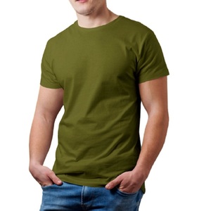 Nouveauté 180 Gsm 100% coton Polyester col rond solide coton à manches courtes surdimensionné Durable homme vêtements respirant t-shirt - Product Image 4