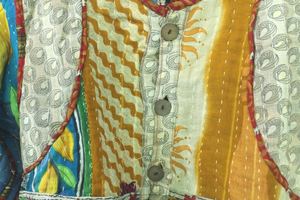 Chaqueta de invierno informal de estilo Kantha única Disfraces de Kantha únicos de moda con acento de reunión - Product Image 6