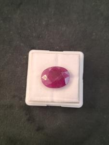 พลอยทับทิมธรรมชาติคุณภาพพรีเมียม รูปทรงวงรี สีอ่อน ขนาด 14.40x11.0 มม. น้ำหนัก 8.26 กะรัต สำหรับความรัก ความหลงใหล พลังชีวิต ทำเครื่องประดับ ส่งออก - Product Image 2