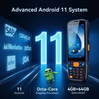 Terminal de Datos Móvil Inteligente MC-405 Resistente con Android 11, Escáner de Código de Barras 2D, 4G/Bluetooth/WiFi, Correa de Mano y Base de Carga