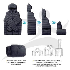 Veste matelassée North personnalisée de haute qualité à face noire pour garder la chaleur Vestes matelassées North-Face pour hommes Veste d'hiver pour homme - Product Image 4