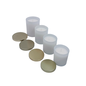 Taza de cristal perfumada personalizada al por mayor, velas navideñas, mezcla de cera de Palma colorida para decoración del hogar, Etiqueta Privada, Año Nuevo - Product Image 1