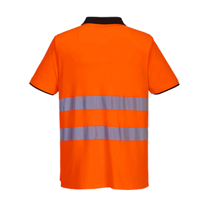 T-shirt de travail de sécurité haute visibilité réfléchissant ANSI Classe 1 imperméable pour la construction, logo personnalisé, séchage rapide, polo à manches courtes - Product Image 5