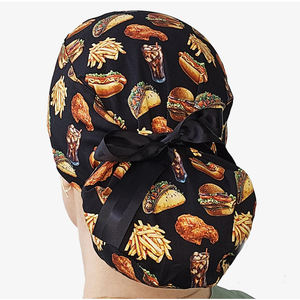 Premium femmes hôpital chirurgical queue de cheval gommage casquettes Satin-doublé fonctionnel porte-queue de cheval infirmière chapeau médical pour cheveux longs - Product Image 5