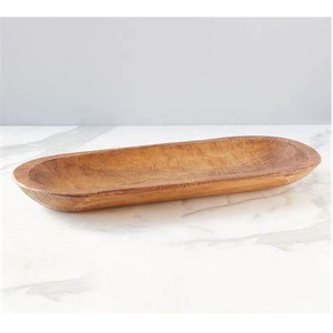 ชามแป้งไม้มะม่วงทรงรีสไตล์วินเทจสำหรับห้องครัว - Product Image 1