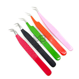 แหนบขนตาปลอมสำหรับต่อขนตาปลอมปลายแบบกำหนดเองและแหนบสี - Product Image 2