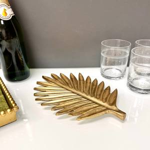 Support de dessous de plat décoratif en métal en forme de feuille - Product Image 1