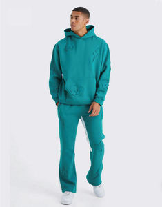 Conjunto Deportivo de Sudadera con Capucha y Pantalones Jogger de Diseño Moderno, Unisex, Estampado, Hombros Caídos, Estilo Urbano, de Secado Rápido y Transpirable para Hombre - Product Image 6