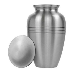 Urne funéraire classique en argent pour cendres humaines urne funéraire en métal gravée à la main pièce commémorative élégante pour adultes au meilleur prix - Product Image 1