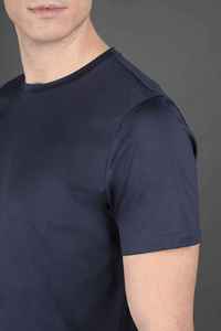 T-shirt personnalisé en coton mercerisé de haute qualité T-shirt personnalisé premium brillant pour hommes avec logo - Product Image 3