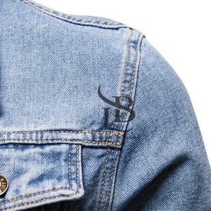 Venta al por mayor 2025 personalizado chaqueta de mezclilla de los hombres de moda impermeable chaqueta de invierno con cremallera caliente servicio OEM disponible - Product Image 4