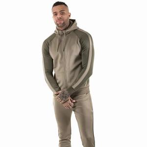 Chándales de estilo de tendencia para hombre, venta al por mayor, algodón liso, 100%, chándal ajustado, pantalones para correr, conjunto deportivo, mono, chándal OEM - Product Image 1