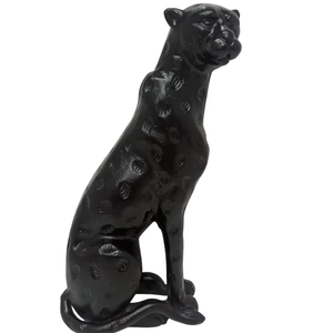 Sculpture de tigre en aluminium doré de qualité supérieure, art métallique décoratif pour la maison, salon et salle à manger - Product Image 1