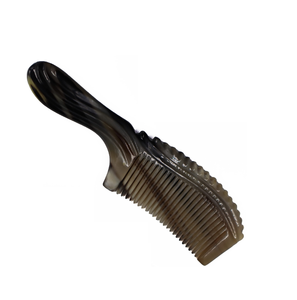Peigne en corne de vache et de boeuf de forme et de conception différentes avec poignée Peigne en corne à dents fines démêlant professionnel - Product Image 5