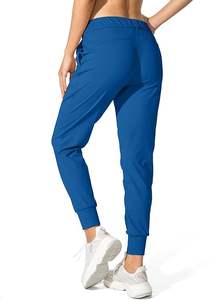 Pantalones de chándal de cintura alta con logotipo personalizado para mujer, pantalones de chándal con bolsillos para entrenamiento de yoga, talla XL, primavera y verano - Product Image 5
