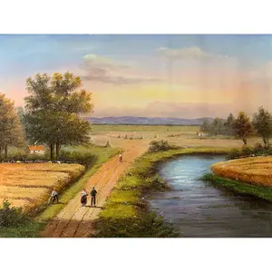 Dipinto a Mano 100% su Tela, Olio su Tela 20x24 Pollici, Arte Classica di Campo Aperto - Product Image 2