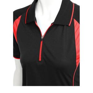 เสื้อกอล์ฟลำลองสำหรับผู้หญิงขายส่งสำหรับฤดูร้อน ทรงเข้ารูป แขนสั้น ผ้าฝ้ายผสมโพลีเอสเตอร์ พิมพ์ลายดิจิตอลแบบระเหิด รับสกรีนโลโก้ - Product Image 4