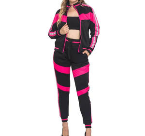El mejor conjunto de chándales para mujer, ropa deportiva de entrenamiento personalizada OEM de algodón polar para mujer, traje para correr de dos piezas, chándal corto con Jersey - Product Image 1