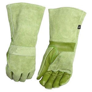 Cómodos guantes de trabajo para soldador de protección de manos de doble Palma, superventas, guantes de trabajo de soldadura de cuero dividido de vaca hechos a medida - Product Image 5