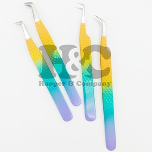 Pinzas profesionales para pestañas, logotipo personalizado para extensiones de pestañas postizas, Punta dentada de visón de acero inoxidable, MOQ BAJO sostenible - Product Image 4